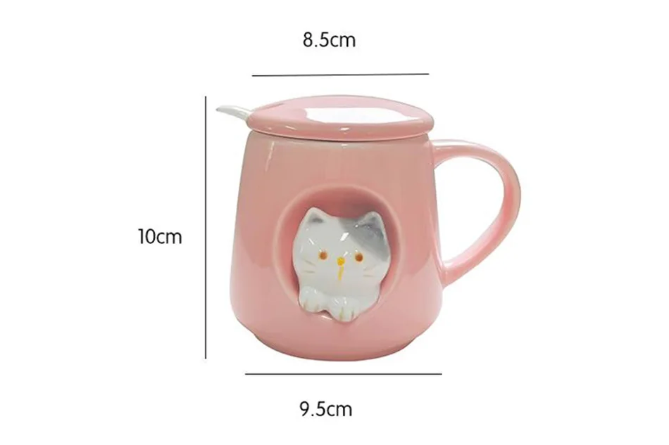 Kawaii Pastel Cat Ceramic Cup - Limited Edition