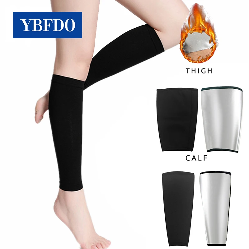 

YBFDO 2021 Selling Slim Thigh Trimmer Leg Shaper ion coating Slimming Calf Sweat Sauna Shapewear Toned Muscles Band Thigh Wrap