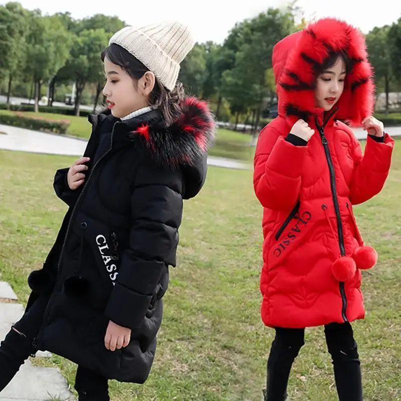 

Winter Jacket Girl Winter Jacket for Girls Children's Thick Fur Collar Jacket Winter Girls Winter Coat Girl Faux Fur Coat