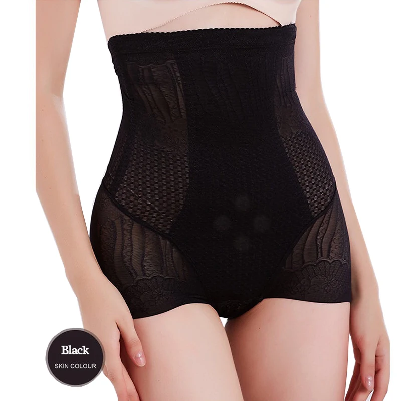 Black Женское нижнее белье для коррекции живота и живота, нижнее белье для высокой талии - Цвет: Black