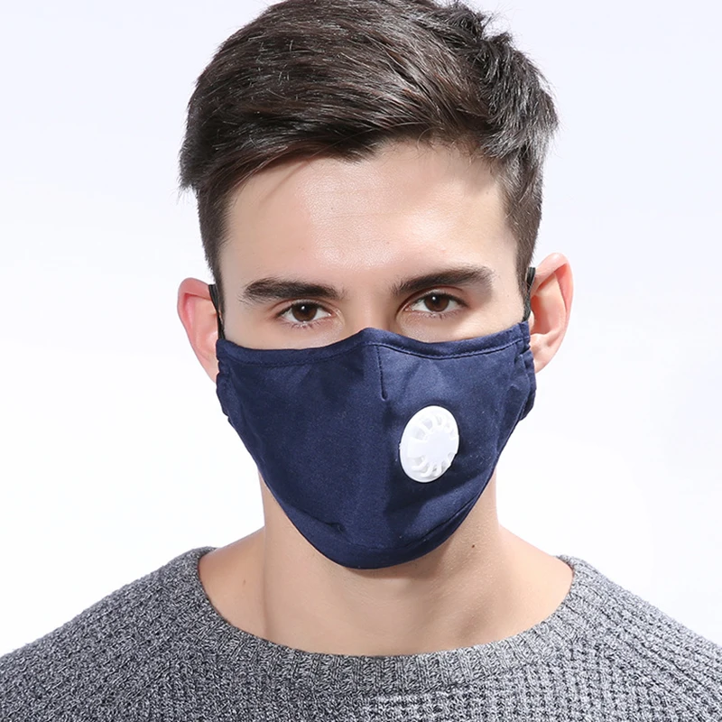 Winter Activated Cotton Mask Carbon Anti Dust Cycling Cotton Face Mask w/ Breathing Valve Practical Outdoor tools
