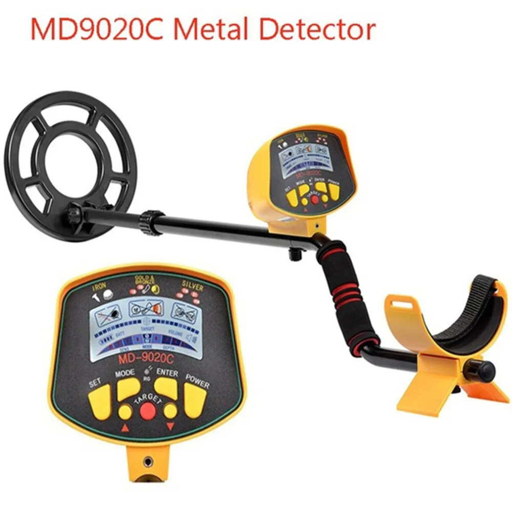 Профессиональный Подземный металлоискатель MD9020C безопасность Высокая чувствительность ЖК-дисплей сокровище Золотой Охотничий фонарь