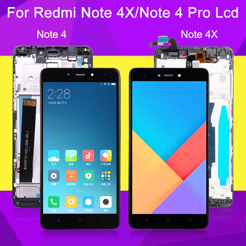 HH AAA Xiaomi Redmi Note 4X дисплей для ЖК-дисплей с сенсорным экраном Панель дигитайзер