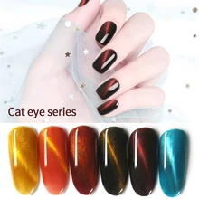 10 мл 3D лак для ногтей с эффектом «кошачий глаз» Магнитная фототерапия Гель-лак для ногтей для дизайна ногтей модные девушки