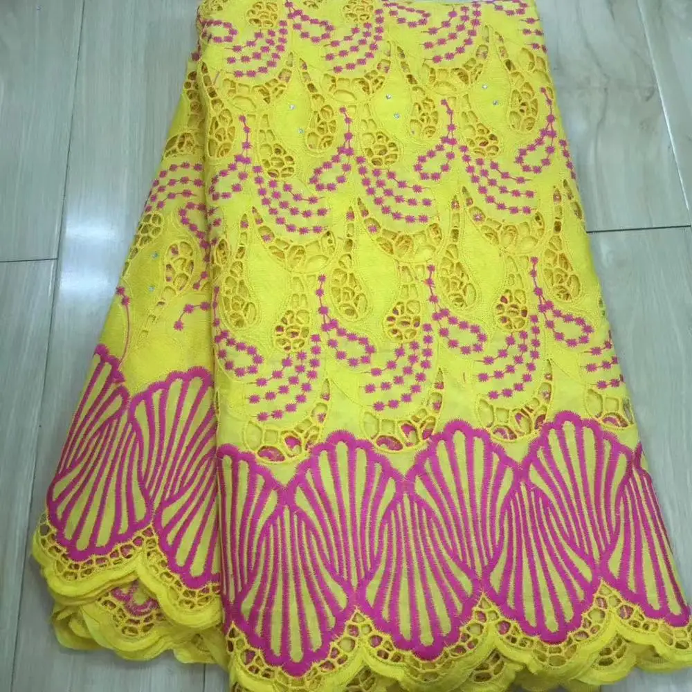 Африканская сухая кружевная ткань, высокое качество, хлопок, кружево, горячая Распродажа, швейцарская вуаль, кружевная ткань из Дубая, африканская ткань, 5 ярдов