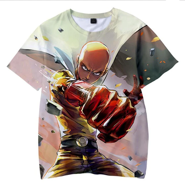 Anime One Punch Man 3D T Shirt Women Men Boys Girls Summer Short Sleeve  Funny Tshirt Graphic Tees Saitama Oppai Cosplay 