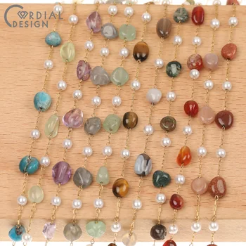 

Cordial Design Jewelry Accessories/Stainless Steel Chains/Natural Crystal & Imitation Pearl/Hand Made/DIY Making/Chains Findings
