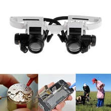 

8X/15X/23X LED Magnifying Glasses Adjustable Two LED Lights Head Magnifying Glasses Reading Sewing Household lupa Tools