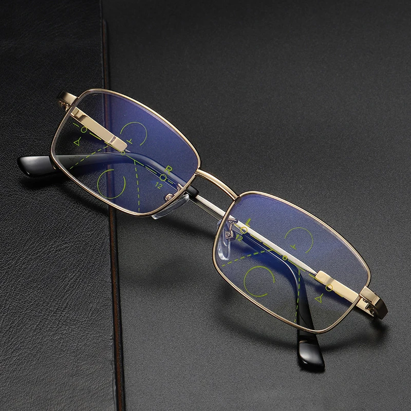 

Ultralight Memory Full-rim Anti-blu Progressive Multi-focus Reading Glasses Intelligent Zoom Distance and Near Classic 1 2 To 4