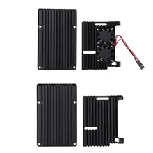 Из алюминиевого сплава конструктивный корпус металлический корпус черная коробка излучающая пластина радиатор кулер для Raspberry Pi 4 Модель B