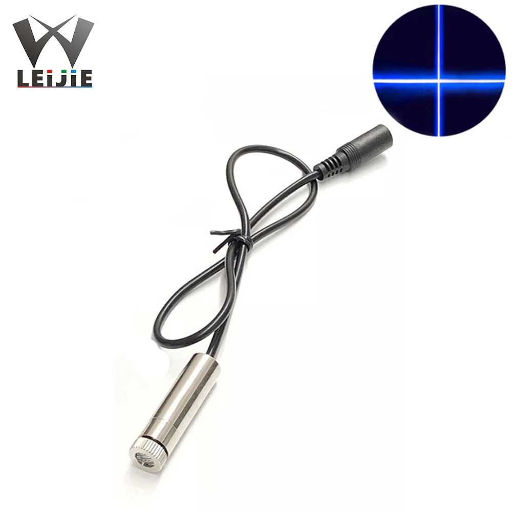 Cross DC 5V 450nm 100mW 12*45mm Focusable Adjustable Pure Blue 5V Laser Module 12mm LED Light LD Module