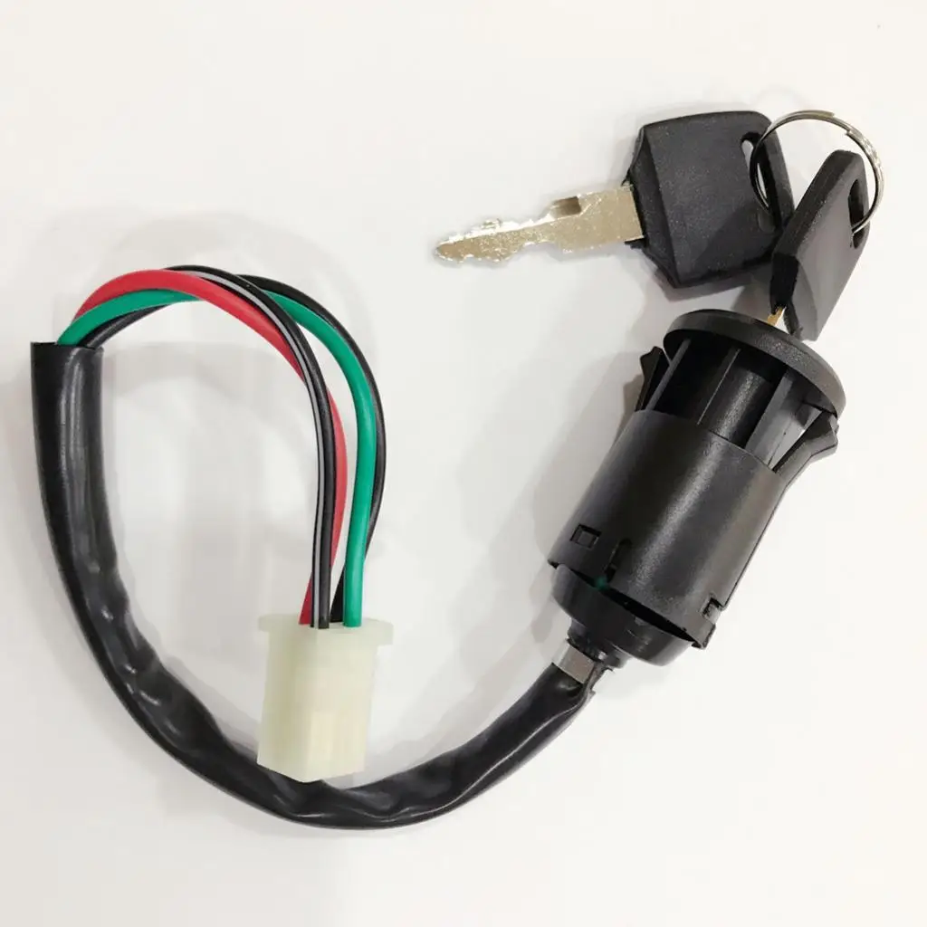 4 Wire Key Ignition Switch Lock For GY6 AYV Scooter Dirt Bike Go Kart 4 Wire Key Ignition Switch Lock For GY6 AYV Scooter Dirt Bike Go Kart