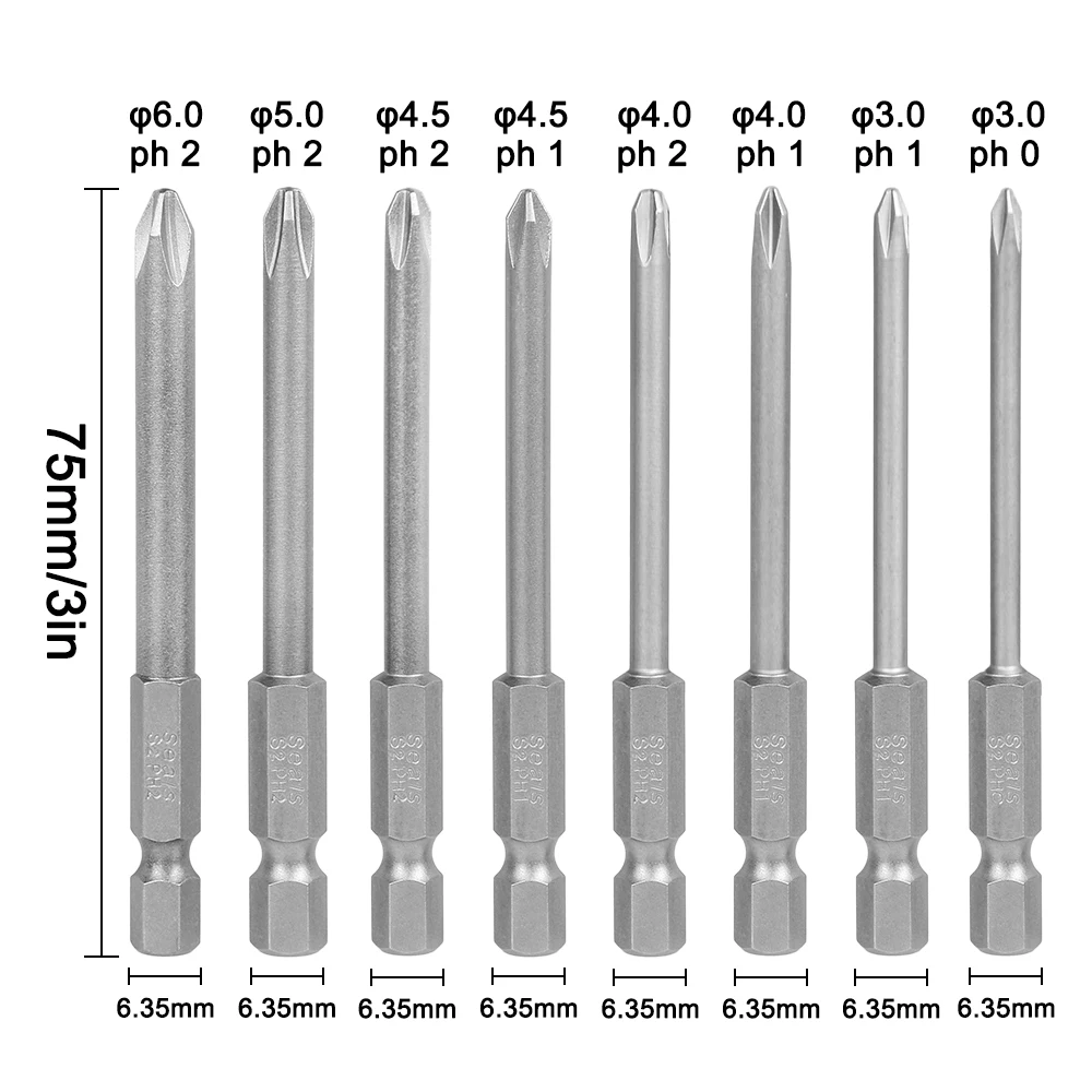 Набор отверток с шестигранной головкой 8 шт. 75 мм|electric screwdriver set|screwdriver setlong hex |