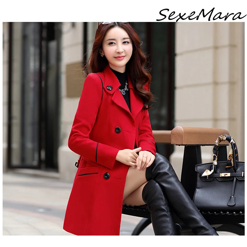 2022 Winter Cashmere Fur Long Wool Coat Ladies Designer Belt Woolen