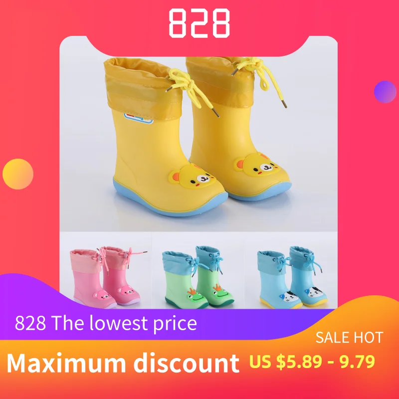 

MUQGEW Toddler Infant Shoes Baby Boys Girls PVC Rain Boots all seasons Waterproof Non-Slip Shoes Children Shoes Sapato Infantil