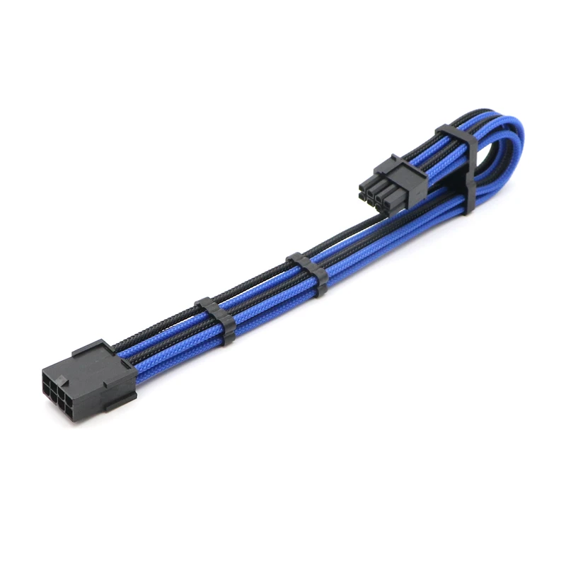 

sleeved 180 Degree GPU 8Pin PCI-E Male to female Power Extension Cable+ 3pcs Cable Comb