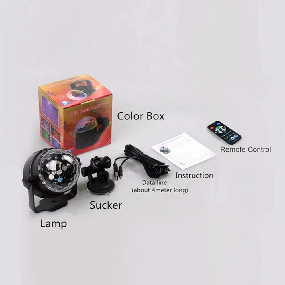 Автомобиль авто диско DJ сценический светодиодный RGB хрустальный шар вечерние лампы для Civi PQG