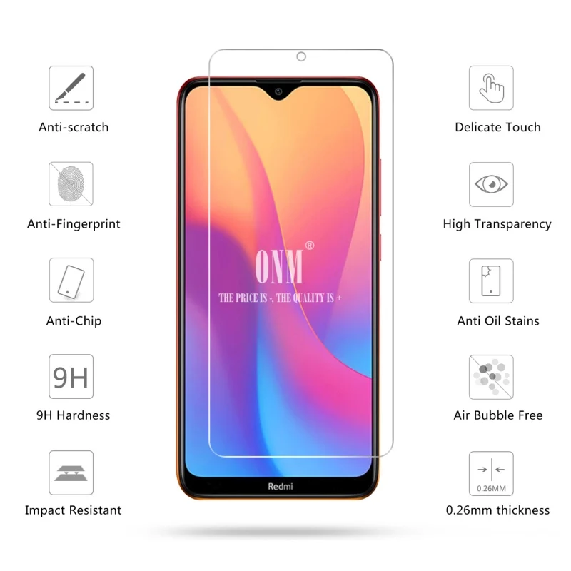 2 шт закаленное стекло для Xiaomi Redmi 8A, Защитное стекло для экрана 2.5D 9 H, Премиум Закаленное стекло для Redmi 8A, защитная пленка