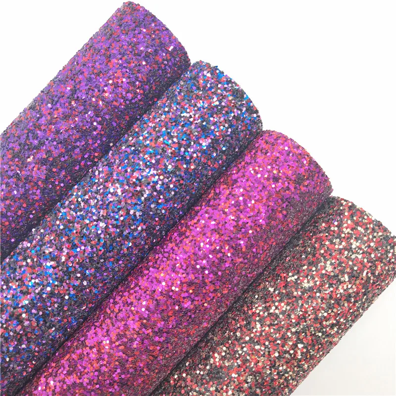 1PC 21X29CM Glitter Fabirc Chunky Leather Mixed Colors Sheets For Making Bows LEOsyntheticoDIY R2005A | Дом и сад