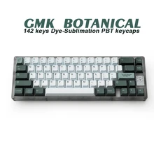 141 chaves gmk botânico pbt keycap cherry profile dye sub/double shot keycaps para teclado mecânico 61 64 84 108 layout