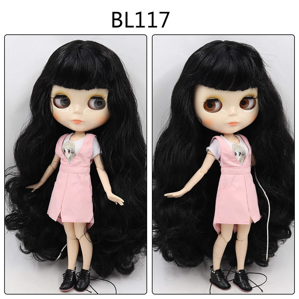 Kathryn – Premium Custom Neo Blythe Doll with Black Hair, White Skin & Shiny Cute Face 34