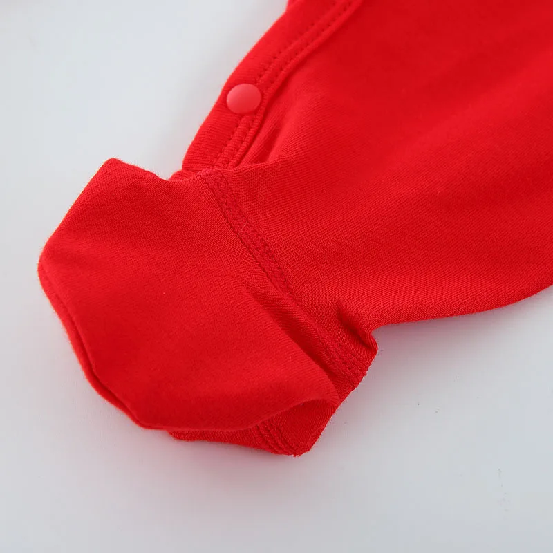 Детский комбинезон; Китайская красная одежда для новорожденных; детская одежда с длинными рукавами; детские комбинезоны; одежда для маленьких мальчиков и девочек; детские ползунки
