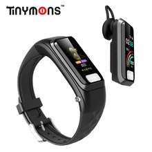 Tinymons H207 bluetooth наушники-Браслет Смарт-часы фитнес-трекер Смарт-часы кровяное давление умный Браслет ECG PPG