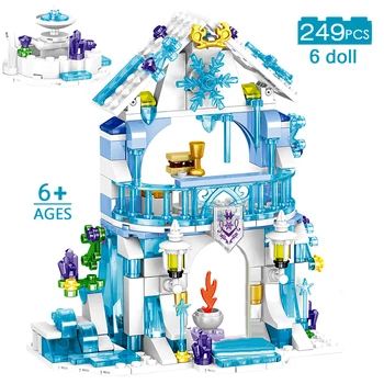 

Snow World Series The Elsa`s Magical Ice Castle Set Compatible with Building Friends Blocks Bricks Toys Girl Friend