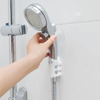

2PCS Bathroom Shower Head Holder Rack Shelf Wall Mount Suction Cup Brackets Wall Mounted Shower Holder Bathroom Accessories