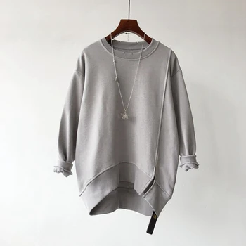 

SuperAen Spring and Autumn New 2020 Hoody Women Sweatshirt Solid Color Wild Cotton Casual Ladies Sweatshirts Fashion Tops Female