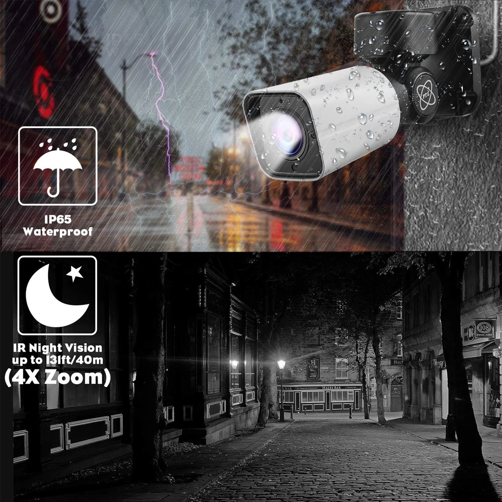 5MP POE PTZ Bullet IP камера 1080P 2MP H.265 ONVIF внешняя 4X ZOOM сетевая видеонаблюдения