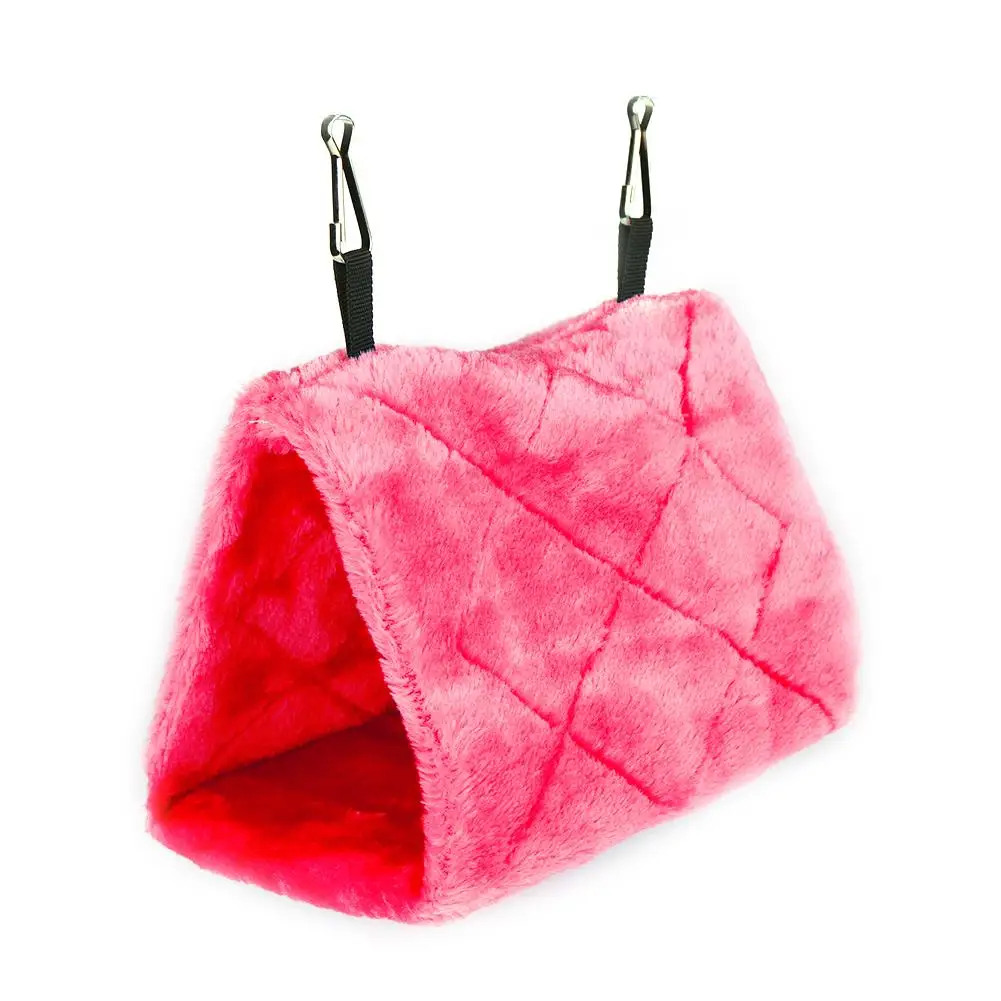 Теплый Гамак для птицы мягкая плюшевая флисовая птица попугай Коралловая