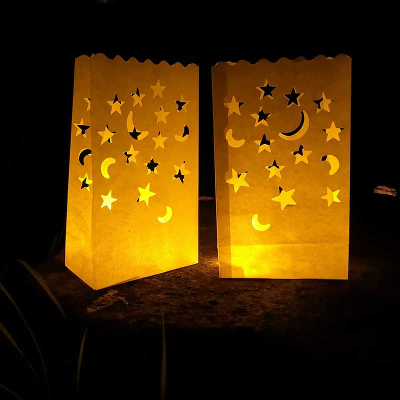 30 шт./лот Сердце держатель для чайной свечи Luminaria бумажный Свеча-фонарь сумка для рождественской вечеринки наружное свадебное оформление
