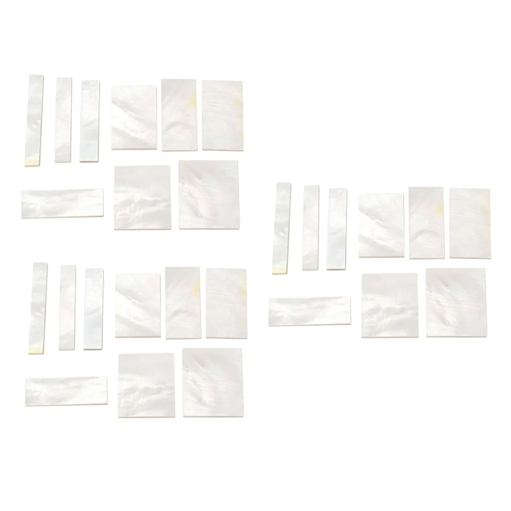 27Pcs Neck Inlay White Mother Of Pearl Blank For Guitar Mandolin Tools