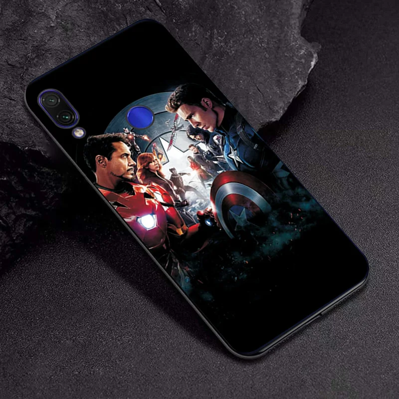 Чехол с изображением капитана комиксов Marvel для Xiaomi Redmi Note 7, чехол для Redmi Note 8, 7, 6, 5 Pro, 4, 4x, черный ТПУ чехол для телефона Redmi 8A, 7A - Цвет: TPUBLK625