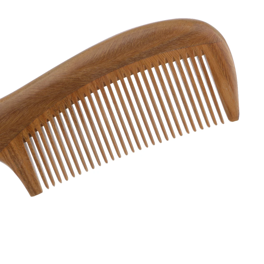 Handheld Wood Hair Comb Head Massage Brush Beard Mustache Groom Wide/Close