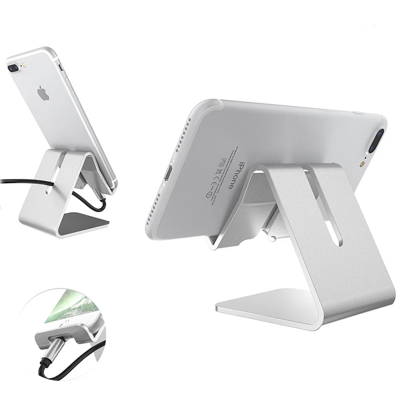 

Aluminum Alloy Rotatable Phone Holder for iphone X for Samsung Tablet Holder Stand Mount Support Bracket Adjustable Table Holder