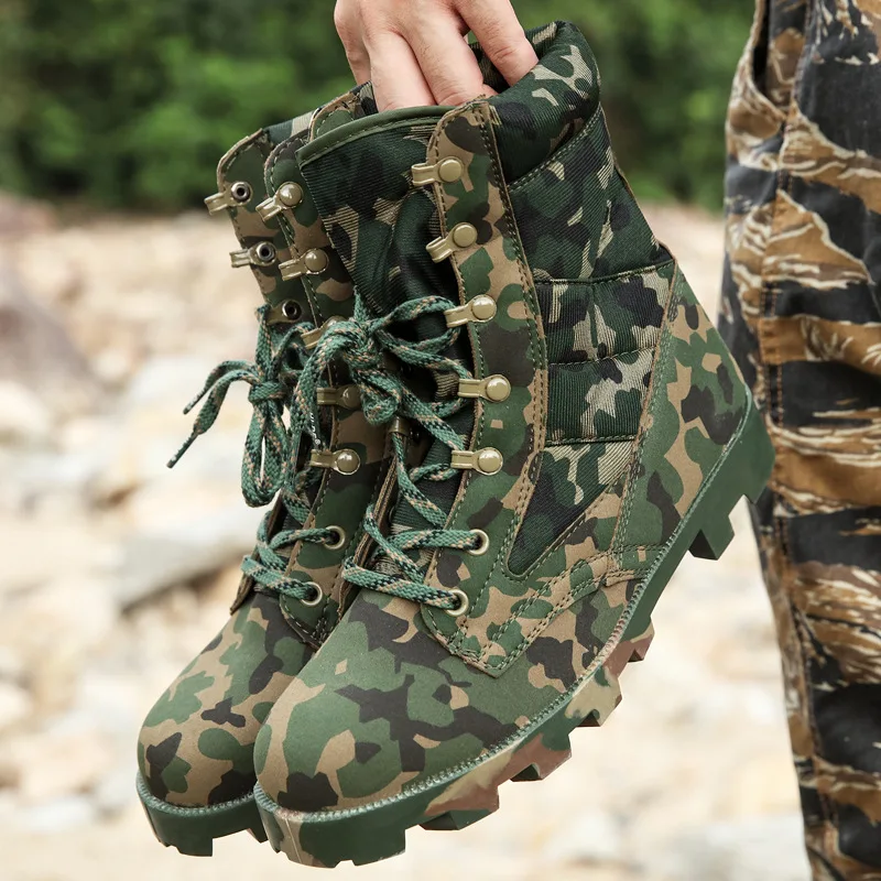 Camouflage Army Boots Men's Work Shoes 