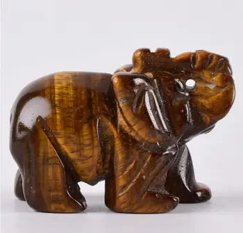 

KCONYD 10PCS Natural Jade Carving Elephant Ornaments Foreign Trade Popular Jade Elephant Ornaments Stone Carving Elephant
