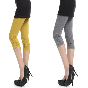 

LJCUIYAO Fashion Candy Color Pants Leggings Women's Summer Elastic Thin Candy Leggings Mid-Calf Pants Pencil Pant For Women Hot