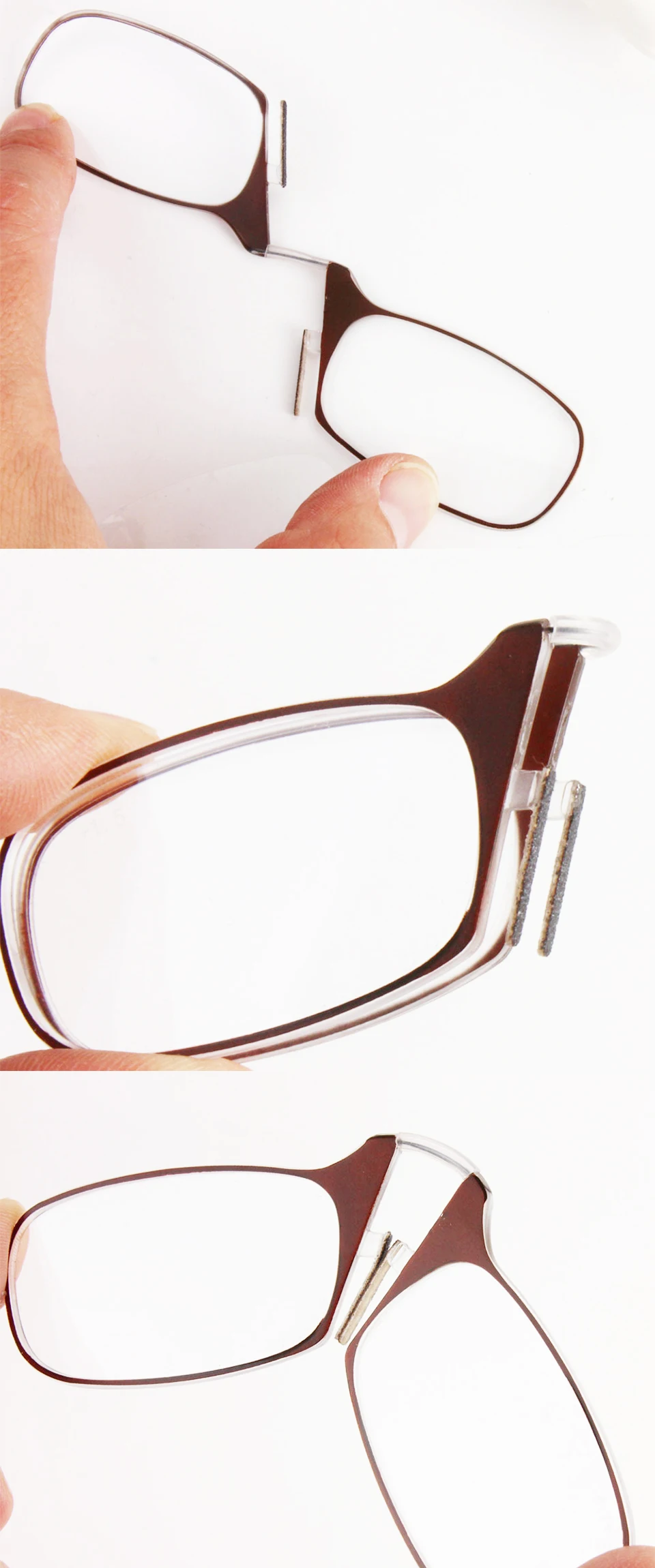 Портативные мини-очки для чтения на носу с зажимом SOS, чехол, подставка для телефона, тонкая оптика, стильные очки для дальнозоркости+ 1,00+ 1,50+ 2,00+ 2,50