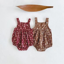 Barboteuse à motif Floral pour enfants, nouvelle mode, vêtements d'automne pour bébés et nourrissons 
