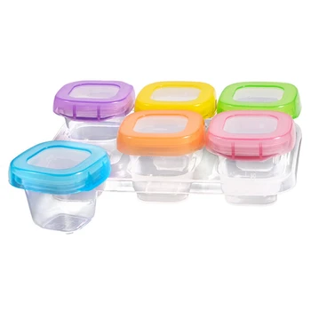 

60ML 6Pcs Baby Milk Powder Food Container Infant Feeding Storage Portable Children Tableware Toddler Dinnerware