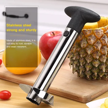 

Fruit Vegetable Knife Stainless Steel Gadget Kitchen Accessories Pineapple Peeler Spiralizer Cutter Core Peel Slicer Easy Clean
