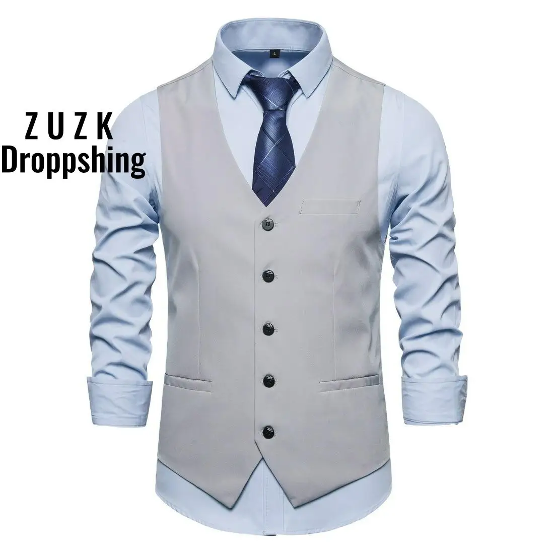 

2020 New Men's Business Casual Vest Single-Breasted Men's Gentleman Vest S-6XL