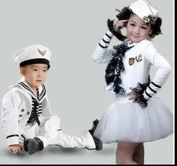 

Kids Cosplay Costume Little Navy Isabel Colonel Children Girls Stage Performance Clothing Little Sailor Garment