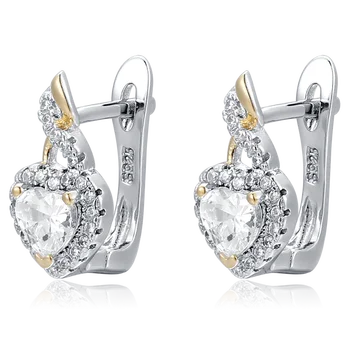 

Fahmi 2020 New Popular 100% 925 Sterling Silver Gold Earrings2-5High Quality Original Jewellery For Women Party Wedding Gift