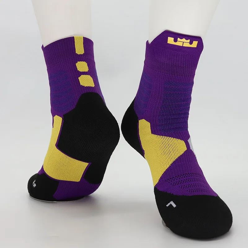 Высококачественные велосипедные носки мужские женские дышащие баскетбольные беговые футбольные носки спортивные носки для спортзала походные велосипедные носки Coolmax - Цвет: 1