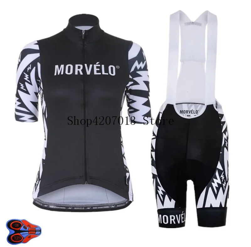 Morvelo Women's 9D gel pad Short sleeve Cycling Jersey sets ladies Pro Team summer Maillot Cycling Ropa ciclismo suits