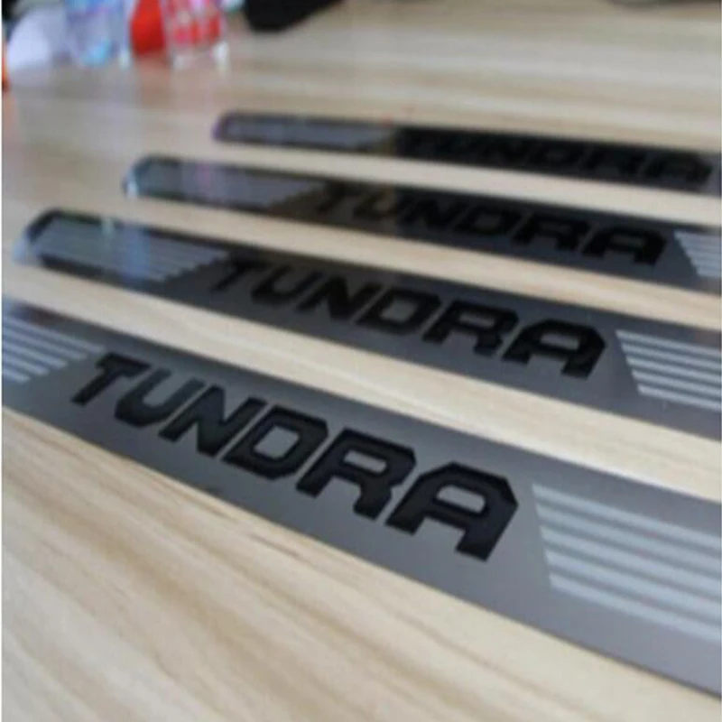 

Application only for 2007-19 Toyota tundra welcome pedal door scratch strip tundra refit, with lamp door bar welcome pedal
